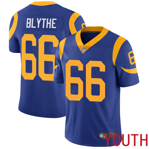 Los Angeles Rams Limited Royal Blue Youth Austin Blythe Alternate Jersey NFL Football 66 Vapor Untouchable